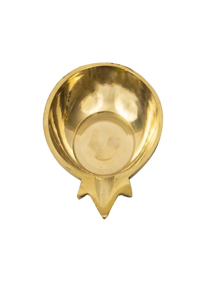 Spillbox مصباح زيتي نحاسي من Spillbox للطقوس الدينية | زينة للعبادة | مصباح زيتي منزلي للمعبد - عبوة من قطعتين - Image 5